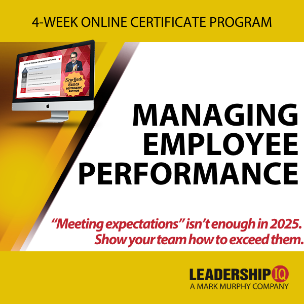 Managing Employee Performance 4-Week Online Certificate Program [NOVEMBER 3RD]